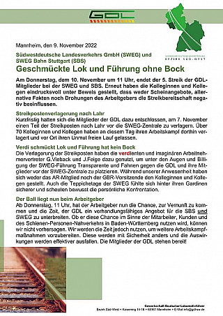 2022-11-09 Aushang SW Streikende 5. STreik