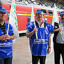 Streik der Fahrpersonale der DB AG im Jahr 2007 in Leipzig