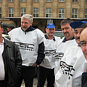 Streik der Fahrpersonale der DB AG im Jahr 2007 in Leipzig