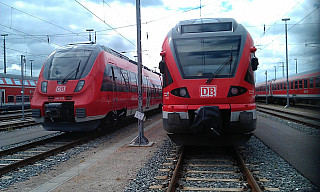 Foto J.-U. Dähn, Abstellanlage Rostock, BR 442 & BR 429