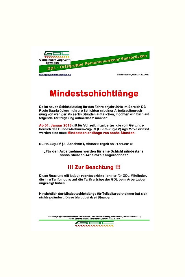 Mindestschichtanrechnung