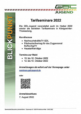 Aushang Jugend Tarifseminare2022