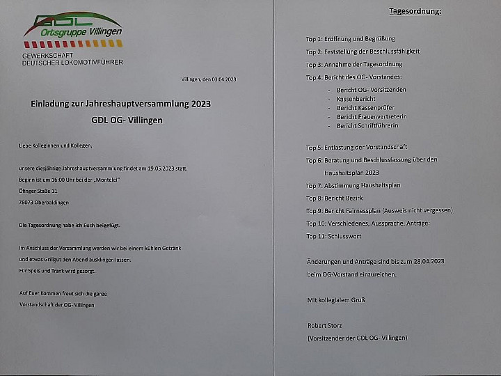 GDL RVL Einladung JHV 2023