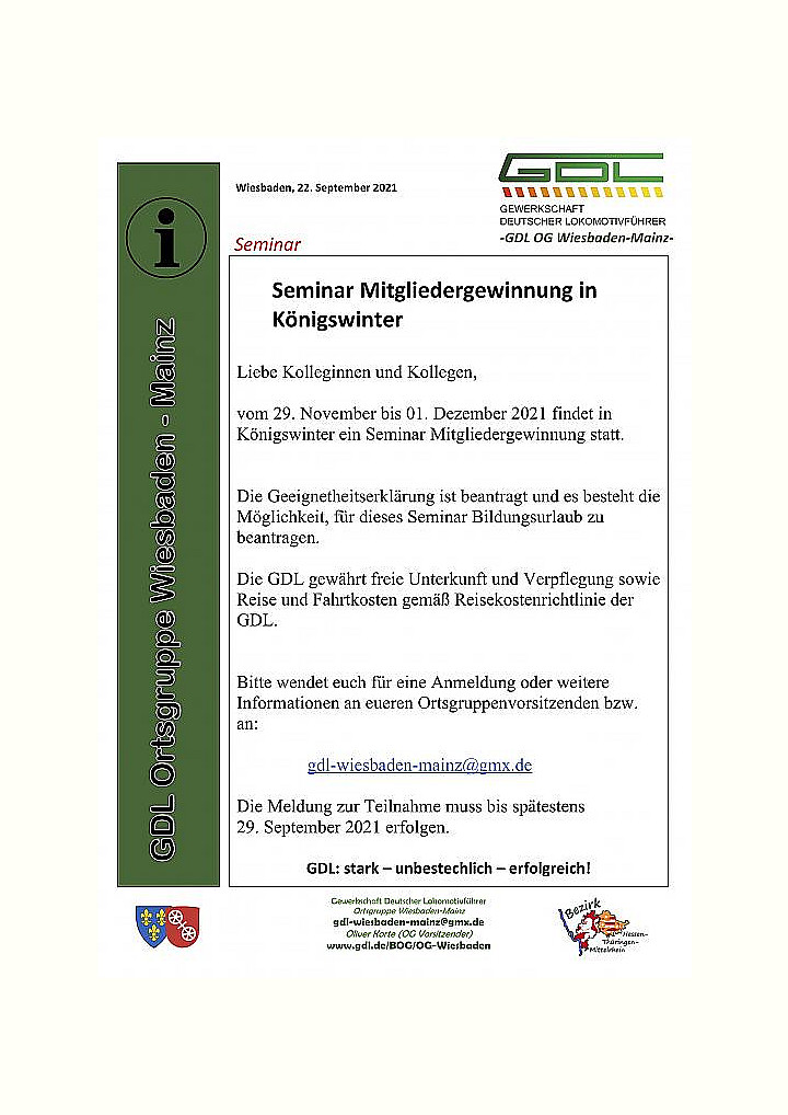 Aushang Mitgliedergewinnung